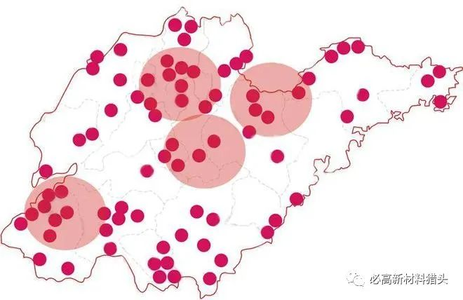 Verspreiding van groot chemiese industrieparke in Shandong-provinsie